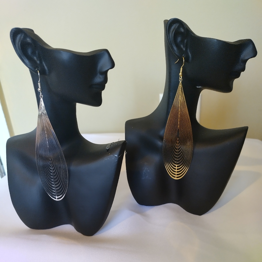 Gold & Silver Drop earrings